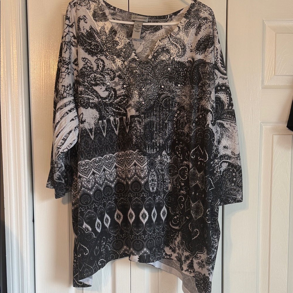 Catherines Monochrome Paisley Tunic